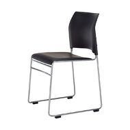Buro Seating Maxim Black Silver Powder Coat Frame
