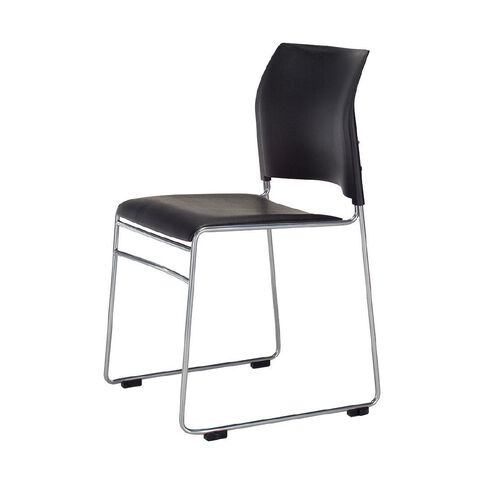 Buro Seating Maxim Black Silver Powder Coat Frame