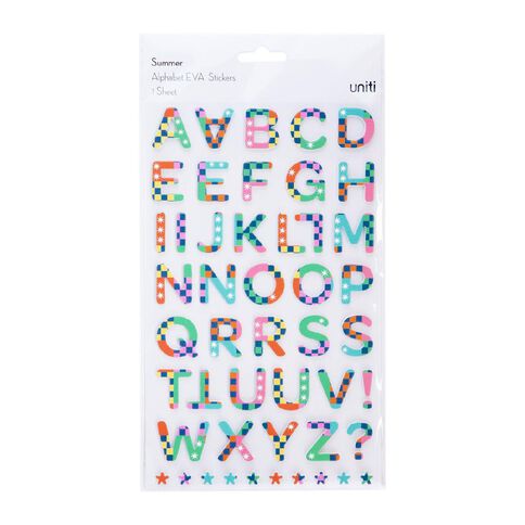 Uniti Summer Alpha Stickers