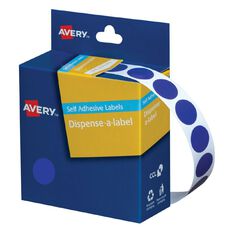 Avery Dispenser Dot Labels Blue 14mm Diameter