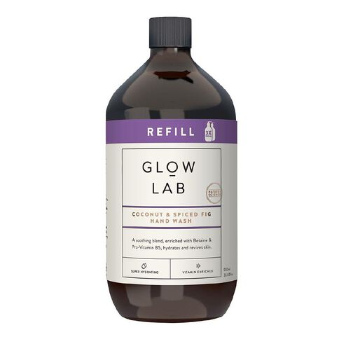 Glow Lab Refill Coconut and Spiced Fig Handwash 900ml