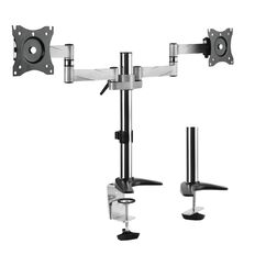 Brateck Aluminium LCD VESA Dual Desk Mount for LCD Screen Size 13-27