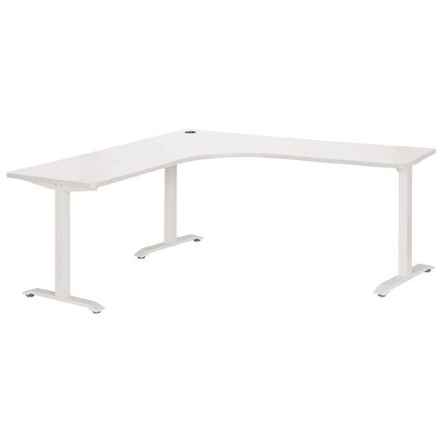 Jasper J Emerge Metal Leg Workstation 1800 x 600 White/White