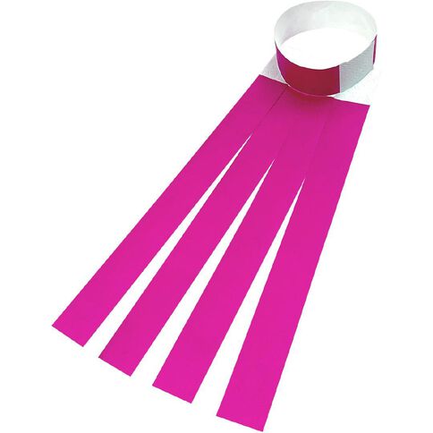 WS Wristbands 50 Pack Pink Pink Mid