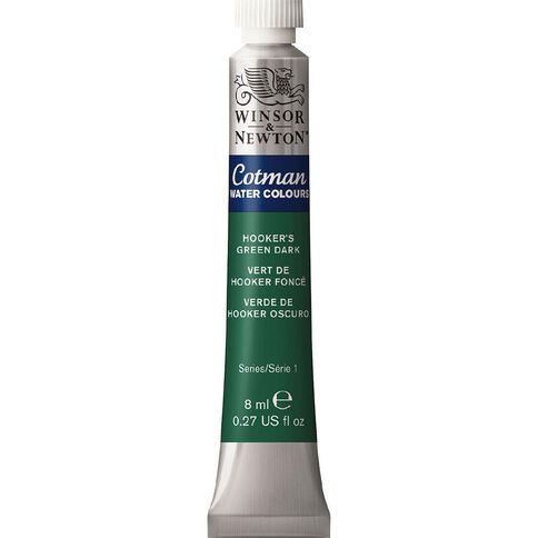 Winsor & Newton Cotman Watercolour Paint 8ml Hookers Green Dark