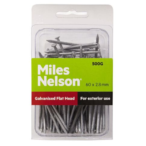 Miles Nelson Galvanised Flat Head Nails 60mm x 2.80mm