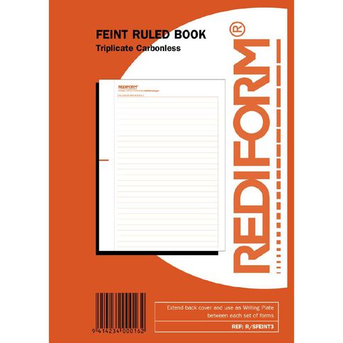 Rediform Manifold Book Feint Triplicate 50 Sets Red Mid