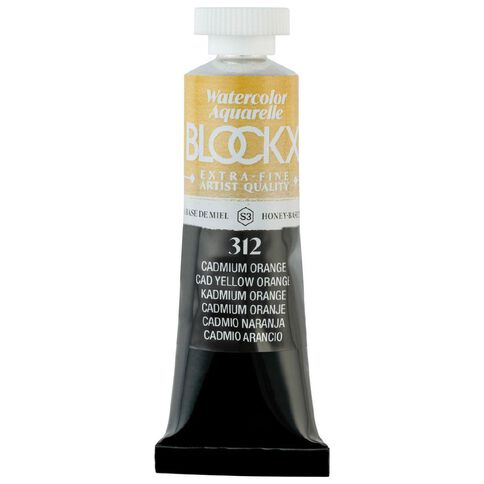 BLOCKX Watercolour Tube 15ml S3 312 Cadmium Yellow Orange