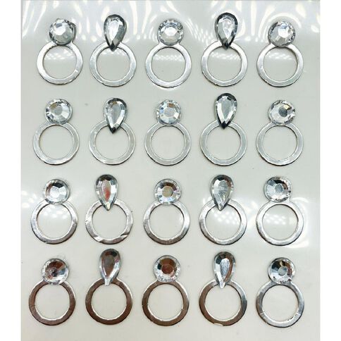 Uniti Gem Ring Stickers 20 Pieces