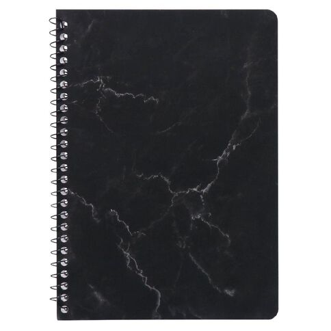 Uniti Stationery Marble Black A5 Notebook