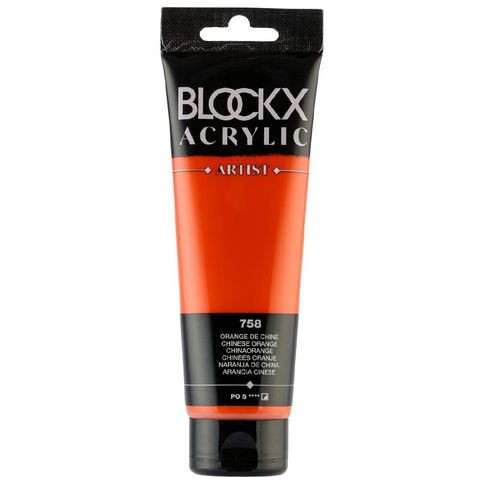 BLOCKX Acrylic Tube 120ml Chinese Orange