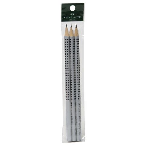 Faber-Castell Pencil Grip Hb Black 3 Pack