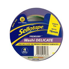 Sellotape Artist Masking Washi Premium+ Tape 18mm x 50m Purple