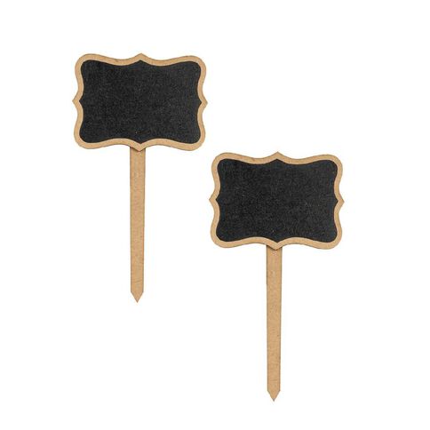 Mini Chalkboard Tabletop SignPlanter Stick Braces W 3.25 X H6