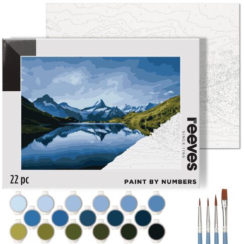 Reeves Paint By Numbers Mountain Scape 12 x 16 inch