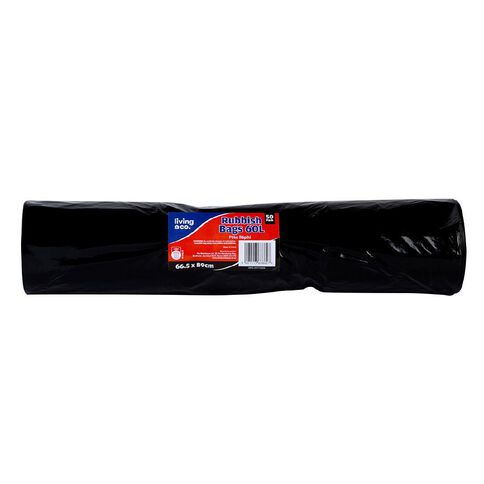 Living & Co Black Rubbish Bags 50 Pack