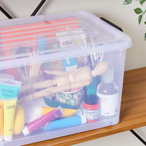 Living & Co Rolling Organiser 27L Clear