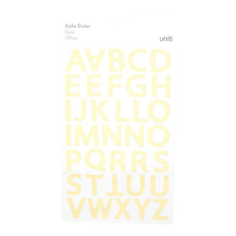 Uniti Foil Alpha Stickers Gold