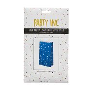 Party Inc Star Loot Bags with Seals 12cm x 6.5cm x 22cm 8 Pack