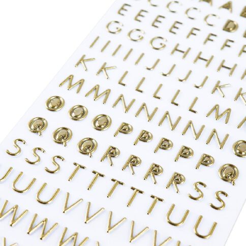 Uniti Mini Foam Alpha Stickers Gold