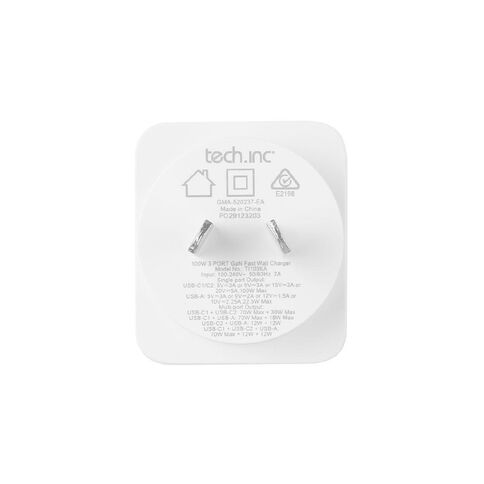 Tech.Inc 100W Gan 3 Port USB with Charger