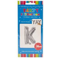 Artwrap Foil Balloon K Silver 35cm