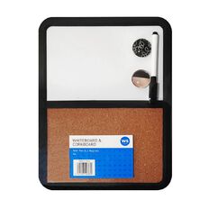 WS Whiteboard & Corkboard With Pen & 2 Magnets A4