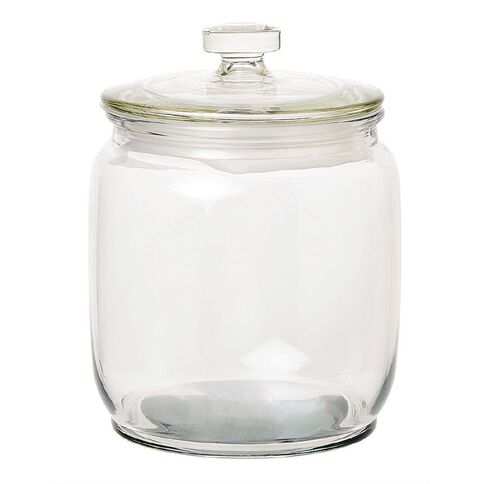 Living & Co Round Glass Jar Clear 1.5L
