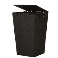 Living & Co Woven Hamper Black