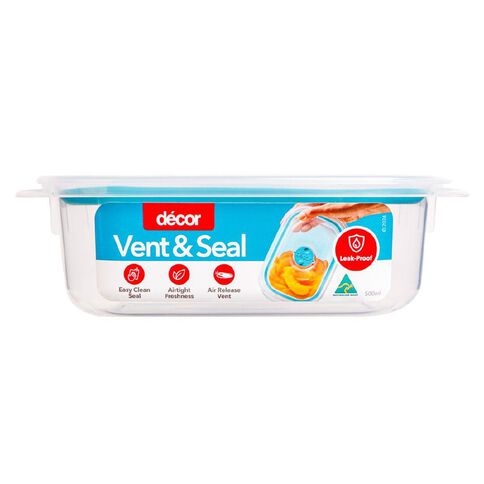 Decor Vent & Seal Plastic Square Clear 500ml