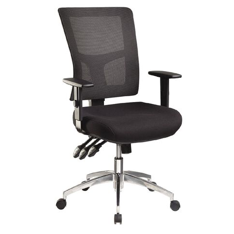 Jasper J Enduro Chair with Alloy base and Adjustable Arms Black
