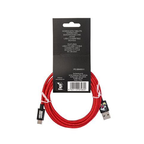 Mickey Mouse Classic USB-C Cable 2m
