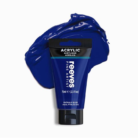 Reeves Fine Acrylic Paint Phthalo Blue 75ml