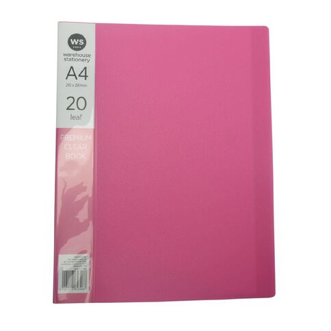 WS Colour Pop Clearbook Premium 20 Page Pink