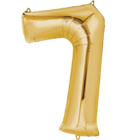 Anagram #7 Foil Balloon Supershape 36in Gold