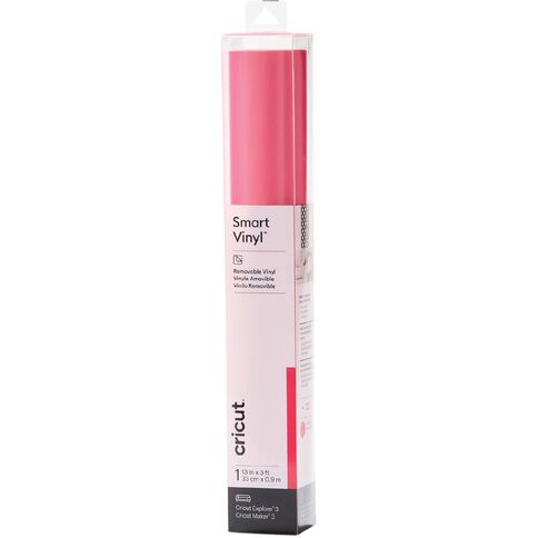 Cricut Smart Vinyl Removable Party Pink 13 Inch X 3 Feet Pink Mid