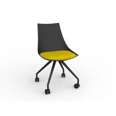 Luna Black Bumblebee Chair Yellow Mid