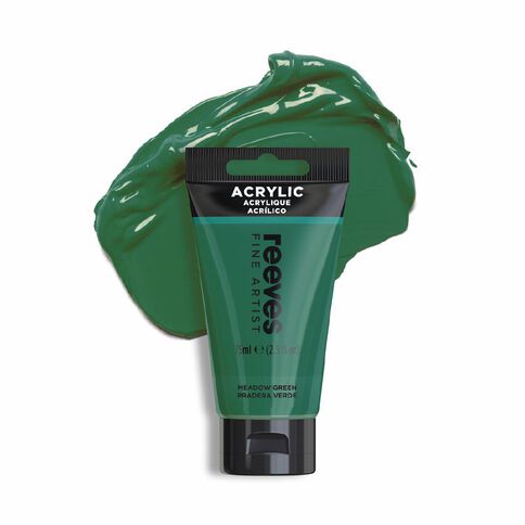 Reeves Fine Acrylic Paint Meadow Green 75ml