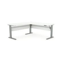 Cubit Electric Height Adjustable Workstation /Silver White