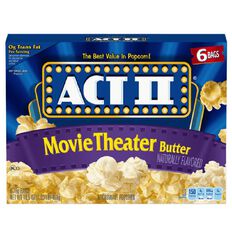 Act II Movie Theatre Microwave Popcorn 6 Pack