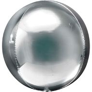 Anagram Ombre Silver Foil Balloon Orbz 15in Silver