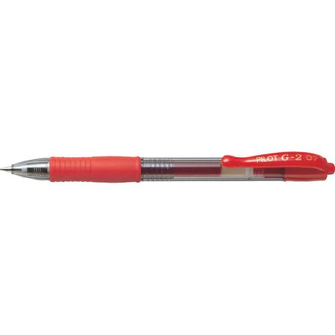Pilot G2 Retractable Fine 0.7mm Gel Pen Red