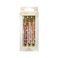 Disney Princess Metal Pen Set 3 Pack
