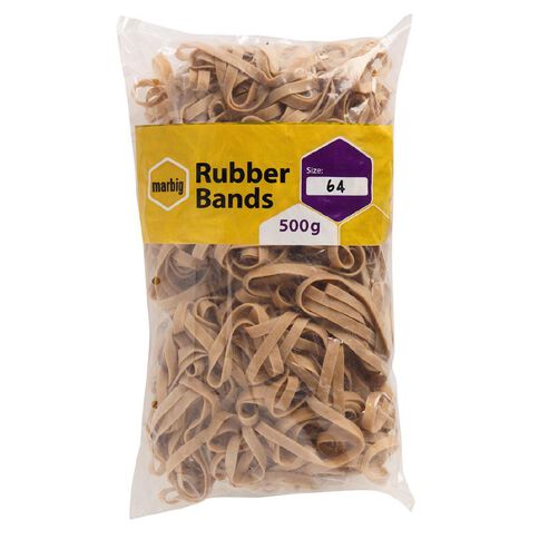 Marbig Rubber Bands 500g #64 Brown