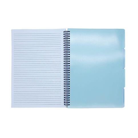 Uniti Clubhouse Softcover Notebook With Dividers A4 Blue