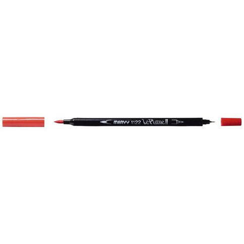 MARVY Le Plume II Dual Tip Marker Red