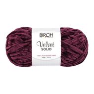 Birch Velvet Yarn 100% Polyester 100G Wine