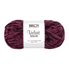 Birch Velvet Yarn 100% Polyester 100G Wine