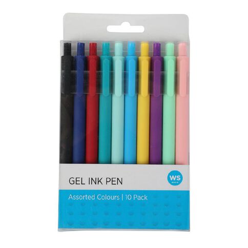 WS Gel Ink Pen Assorted Colours 10 Pack