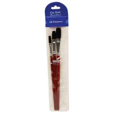 DAS Brush Set Das Ox Hair Flat 3 Pack Black